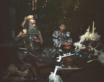 Ainu chief and his wife on the island of Hokkaido - Boria photo