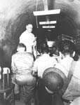 Ph00004071 - Mass is held in the naval tunnel on Corregidor, April 5, 1942
