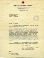 American Red Cross letter