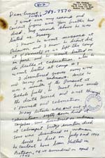 Letter from Abie Abraham to Ernest Dixon